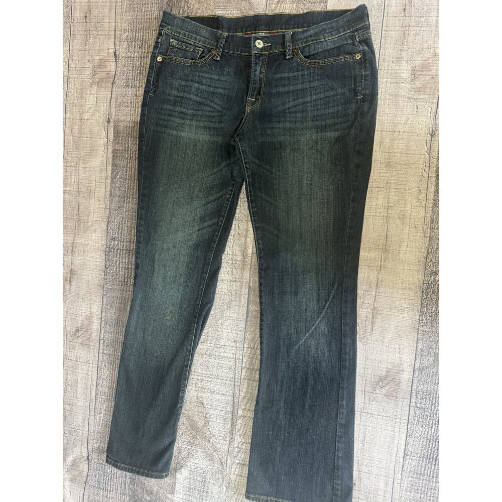 Lucky Brand Womens Zoe Boot Low Rise Jean Pants Flap Pockets Embroidered Size 12